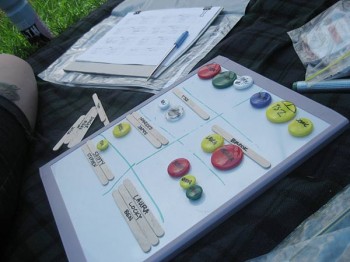 Score sheets and game draw magnets